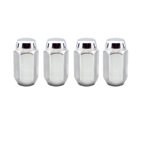 McGard Hex Lug Nut (Cone Seat) M12X1.75 / 13/16 Hex / 1.815in. Length (4-Pack) - Chrome - 64019