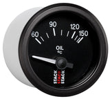 Autometer Stack 52mm 60-150 Deg C M10 Male Electric Oil Temp Gauge - Black - ST3209