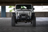 DV8 Offroad 07-18 Jeep Wrangler JK/JL FS-15 Steel Stubby Front Bumper w/ Fog Lights - FBSHTB-15