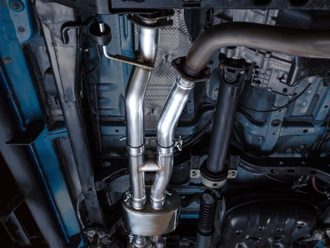 AWE Tuning 16-22 Toyota Tacoma 0FG Cat-Back Exhaust w/ BashGuard - Dual Chrome Silver Tips - 3015-32826