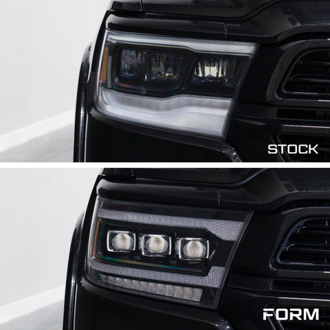 Form Lighting 2019-2024 Ram 1500 Sequential LED Projector Headlights (Pair) - FL0015