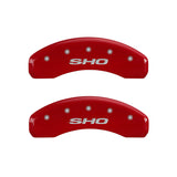 MGP 4 Caliper Covers Engraved Front & Rear SHO Yellow finish black ch - 10128SSHOYL