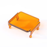 Rugged Ridge 3 Inch Square LED Light Cover Amber - 15210.67