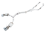 AWE Tuning Audi B9 S5 Sportback Touring Edition Exhaust - Non-Resonated (Silver 102mm Tips) - 3020-42056