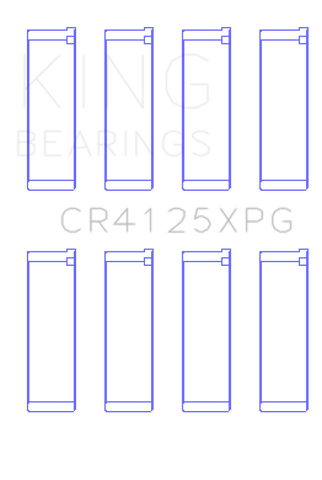 King Subaru EJ20/EJ22/EJ25 (Suites 52mm Journal Size) Tri-Metal Perf Rod Bearing Set - Size STDX - CR4125XPGSTDX