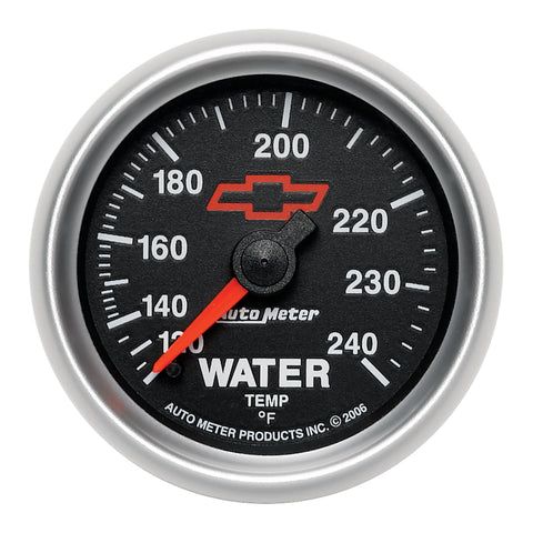Autometer Sport-Comp II 2-1/16in 120-240 Deg Mechanical Water Temp Gauge - Bowtie Black - 3632-00406