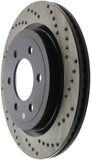 StopTech 2019 Ford Raptor w/ Electronic Parking Brake Sport Cross Drilled Left Rear Rotor - 128.65153L