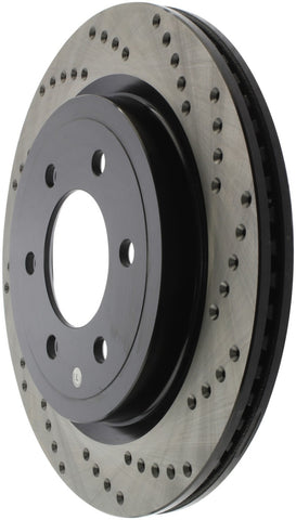 StopTech 2019 Ford Raptor w/ Electronic Parking Brake Sport Cross Drilled Left Rear Rotor - 128.65153L