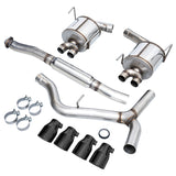 AWE Tuning Subaru STI VA / WRX GV / STI GV Sedan Touring Edition Exhaust - Diamond Black Tip (102mm) - 3015-43108