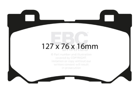 EBC Racing 09-12 Nissan 370Z RP-1 Race Front Brake Pads - DP81823RP1