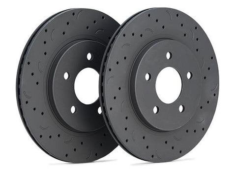 Hawk Talon 2008 Cadillac CTS Base Sport and Performance Drilled and Slotted Front Brake Rotor Set - HTC4094