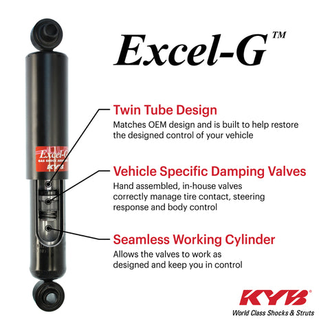 KYB Shocks & Struts Excel-G Front Left SUBARU Legacy (AWD) 2000-02 - 334274
