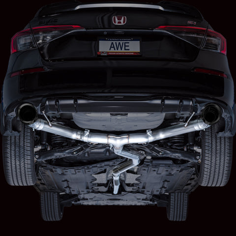 AWE Tuning 22+ Honda Civic Si/Acura Integra Track Edition Catback Exhaust - Dual Diamond Black Tips - 3020-33331