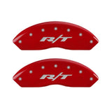 MGP 4 Caliper Covers Engraved Front & Rear RT Red finish silver ch - 12200SRT1RD