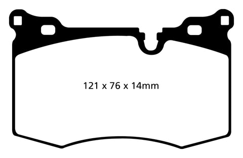 EBC 09-14 Mini Hardtop 1.6 Turbo J.C Works Redstuff Front Brake Pads - DP31854C