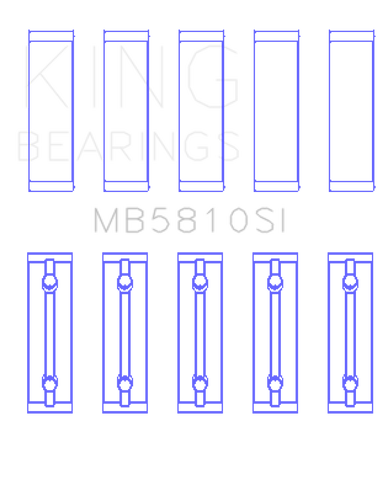 King Toyota 2AR-FE/ 2AR-FXE (Size 0.25) Main Bearing Set - MB5810SI0.25