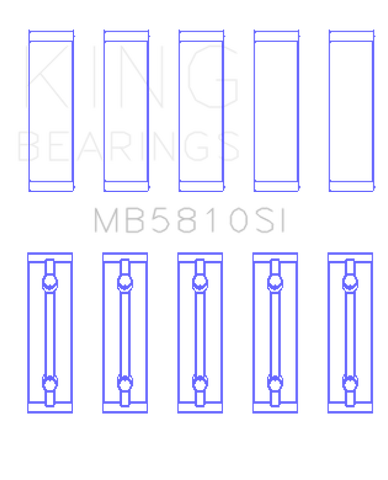 King Engine Bearings Toyota 2AR-FE, 2AR-FXE Crankshaft Main Bearing Set - MB5810SI