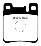 EBC 05-06 Chrysler Crossfire 3.2 SRT6 Yellowstuff Rear Brake Pads - DP4887R