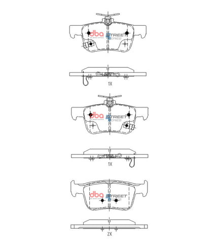 DBA 2019+ Honda Accord 2.0L Hybrid Street Series Rear Brake Pads - DB15152SS