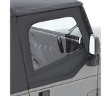 Bestop 88-95 Jeep Wrangler YJ Fabric Door Skins (Black Denim) - 53120-15