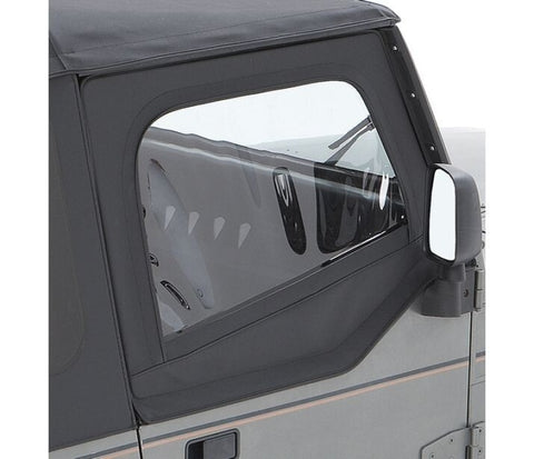 Bestop 88-95 Jeep Wrangler YJ Fabric Door Skins (Black Denim) - 53120-15