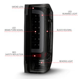 ANZO 1987-1996 Ford F-150 LED Taillights Black Housing Smoke Lens (Pair) - 311351