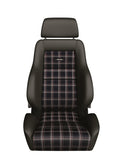 Recaro Classic LS Seat - Black Leather/Classic Checkered Fabric - 089.00.0B28-01
