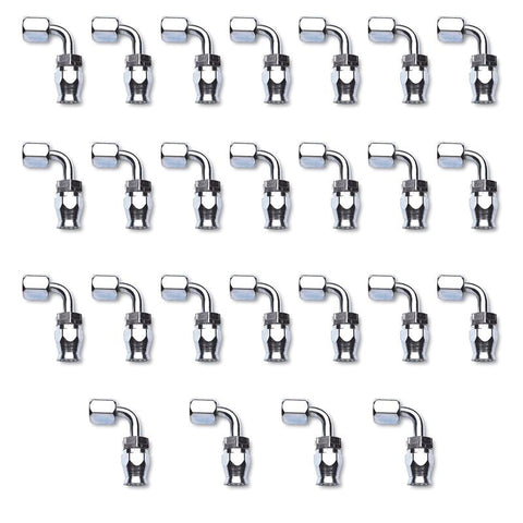 Russell Performance -10 AN Endura PowerFlex Power Steering 90 Degree Hose Ends(25 pcs.) - 620529