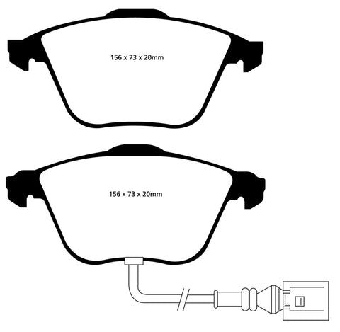 EBC 08-11 Volkswagen CC 3.6 Yellowstuff Front Brake Pads - DP41594R