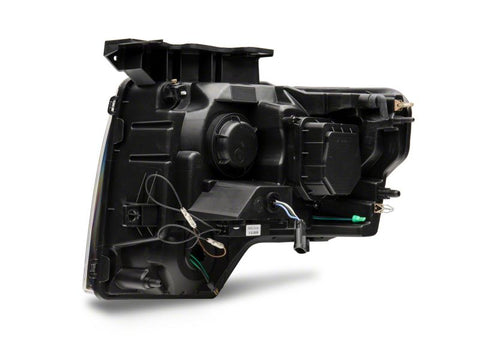Raxiom 09-14 Ford F-150 Axial G4 Light Bar Switchback Projector Headlights- Blk Housing (Clear Lens) - T546755