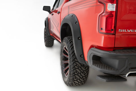 Bushwacker 19-22 GMC Sierra 1500 Pocket Style Flares 4pc - Black - 40909-34