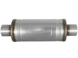 aFe MACH Force-Xp 409 SS Muffler 3in Center/Center 14in L x 6in Dia - Round Body - 49M00012