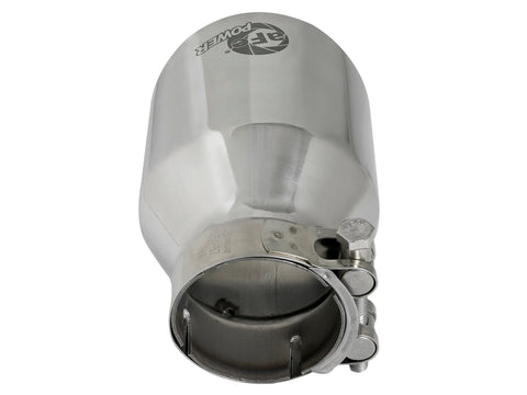 aFe MACH Force-Xp 304 SS Clamp-On Exhaust Tip 2.5in. Inlet / 4in. Outlet / 6in. L - Polished - 49T25404-P06
