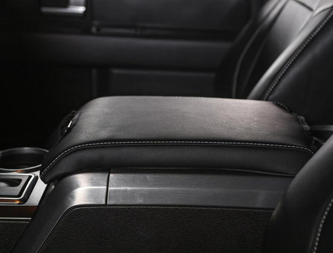 PRP 10-14 Ford Raptor  Center Console Cover- Black with Silver Stitch - B107-06