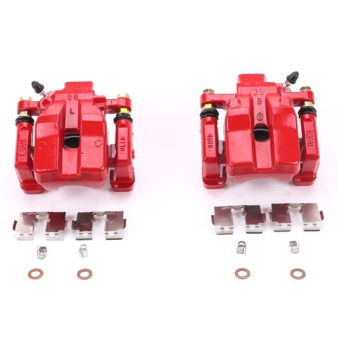 Power Stop 13-18 Lexus ES300h Rear Red Calipers w/Brackets - Pair - S6992