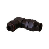 Aeromotive PTFE Hose End - AN-06 to AN-08 Hose - 90 Deg - Black Anodized - 15736