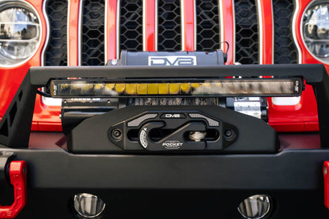 DV8 Offroad 07-23 Jeep Wrangler/Gladiator JT/JK/JL FS-25 Stubby Front Bumper w/Plated Bull Bar - FBJL-06