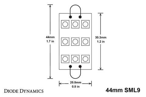 Diode Dynamics 44mm SML9 LED Bulb - Cool - White Set of 4 - DD0106Q