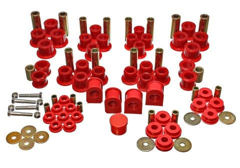 Energy Suspension 99-04 Ford F-250 4WD Superduty Red Hyper-flex Master Bushing Set - 4.18124R