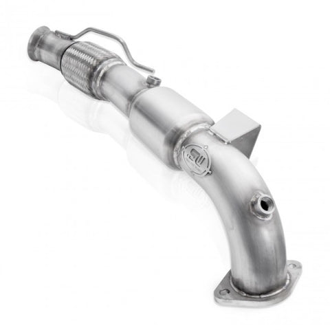 Stainless Works 2016-18 Ford Focus RS 3in High-Flow Cats Downpipe Factory Connection - FCRS16DPCAT
