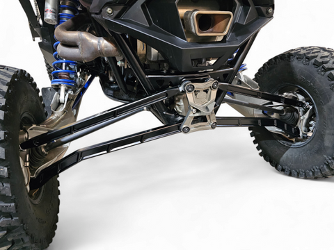 Elektric Offroad 2022+ Polaris Rzr Pro R Turbo R Billet High Clearance Radius Rods Anodized Blk - RRL610025