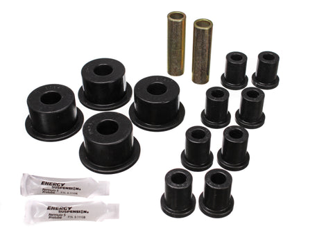 Energy Suspension 65-72 Dodge Charger (w/ 2in Main Eye) Black Rear Leaf Spring Bushing Set - 5.2101G