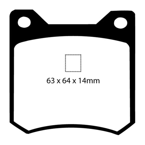 EBC 72-84 De Tomaso Pantera 5.7 GTS Redstuff Rear Brake Pads - DP3162C