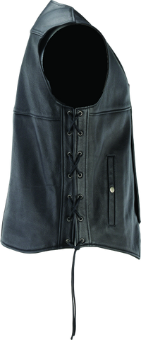 River Road Old Skool Leather Vest Black - Large - 094433