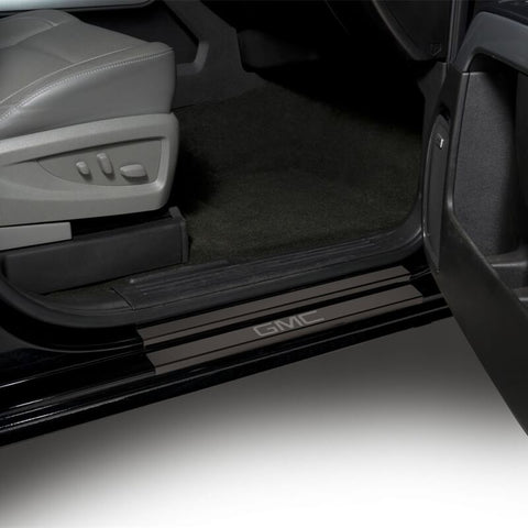 Putco 2020 GMC Sierra LD/HD - Crew Cab w/ GMC Etching (4pc) Black Platinum Door Sills - 95183BPGM-2