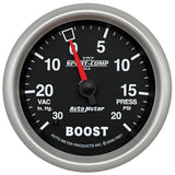 Autometer Sport-Comp II VAC/Boost 2 5/8in 30 IN HG-20PSI Mechanical Gauge - 7601