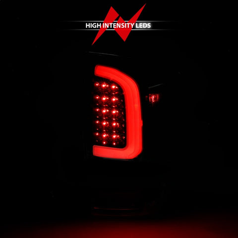 ANZO 16-21 Toyota Tacoma LED Tail Lights - w/ Light Bar Sequential Black Housing & Smoke Lens - 311401