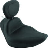 Mustang 06-17 Harley Softail Wide Tire (200mm) Sport Touring Solo Seat w/Driver Backrest - Black - 79534
