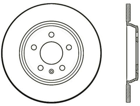 StopTech 09-16 Audi A4 Rear Left Cryo Slotted Rotor - 126.33127CSL