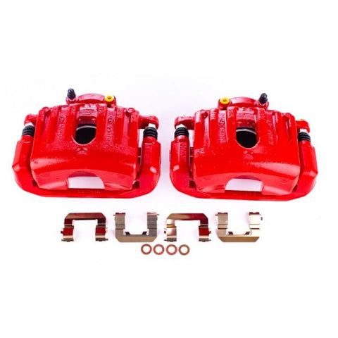 Power Stop 09-11 Hyundai Genesis Front Red Calipers w/Brackets - Pair - S6140